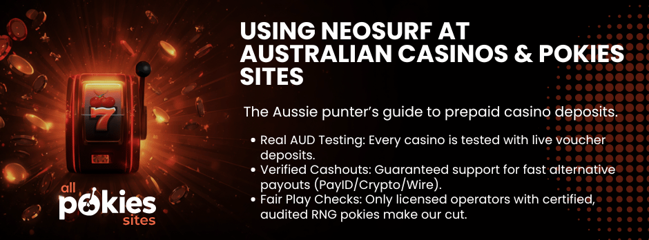 neosurf payment guide all pokies sites