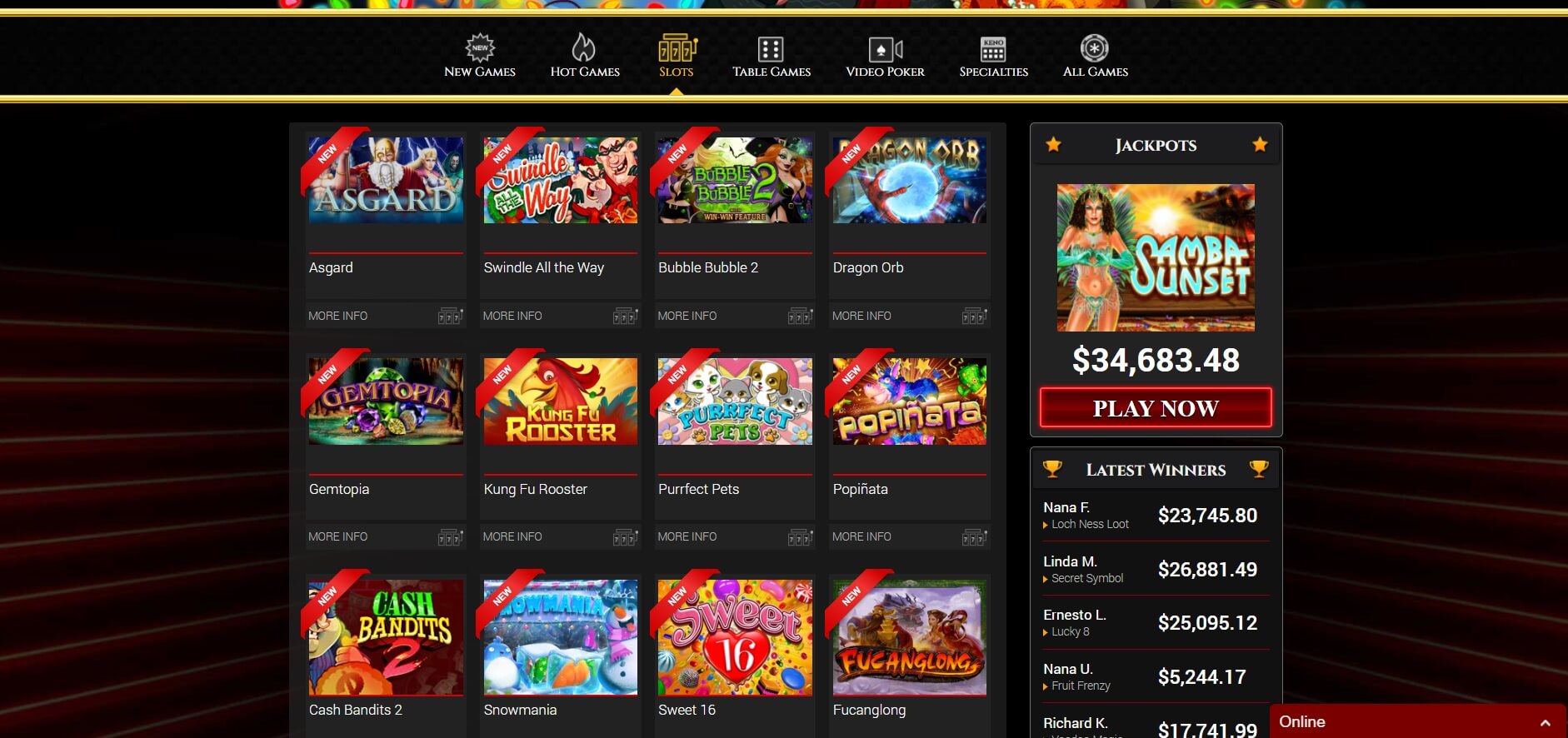 bovegas casino games slots new