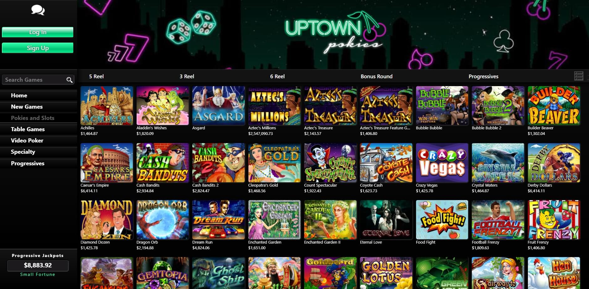 uptown pokies review